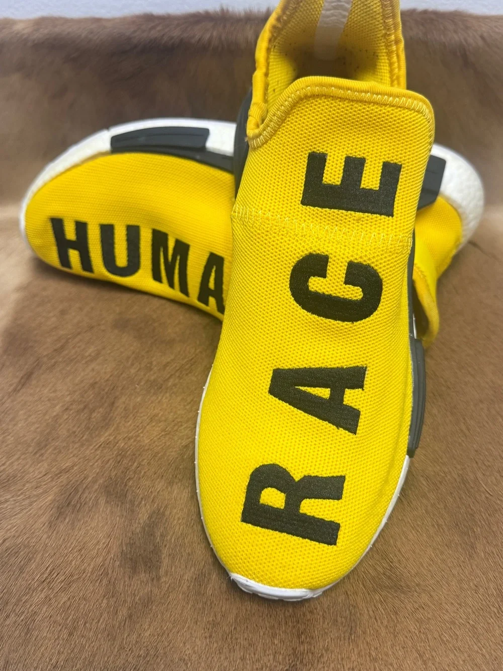 Adidas Pharrell NMD Human Race Yellow BB0619 Men’s Sneaker Size 11.5 US 46 Euro